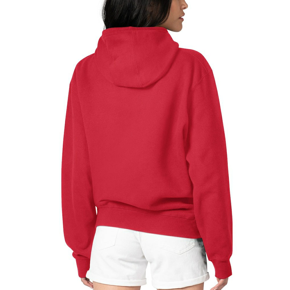 G-III 4Her by Carl Banks Women's Football Logo Fleece Tri-Blend Pullover Hoodie - Buffalo Bills