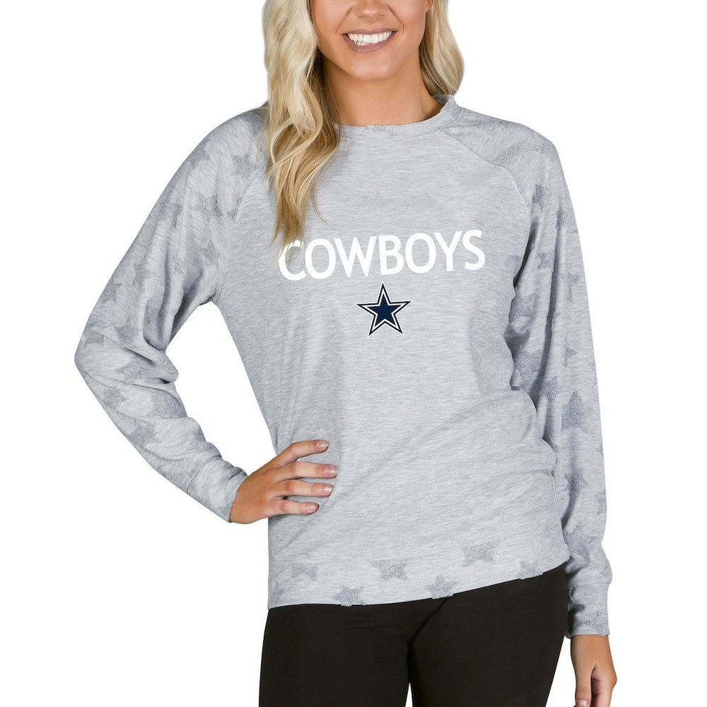 Concepts Sport Women's Medal Jacquard Terry Long Sleeve Top - Dallas Cowboys