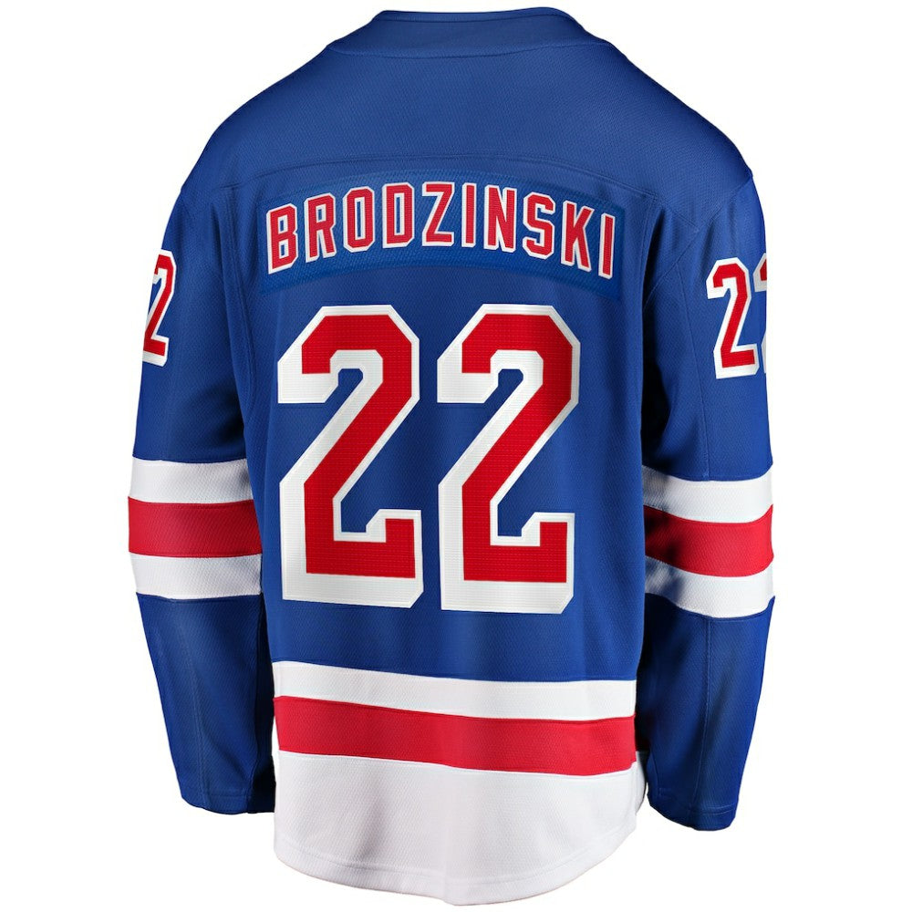 NHL Blue Jonny Brodzinski New York Rangers Fanatics Home Premier Breakaway Player Jersey