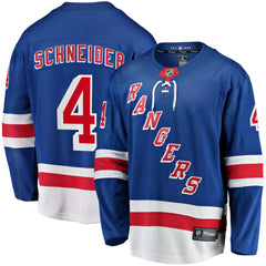 NHL Blue Braden Schneider New York Rangers Fanatics Home Premier Breakaway Player Jersey