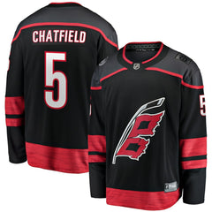 NHL Black Jalen Chatfield Carolina Hurricanes Fanatics Home Premier Breakaway Player Jersey