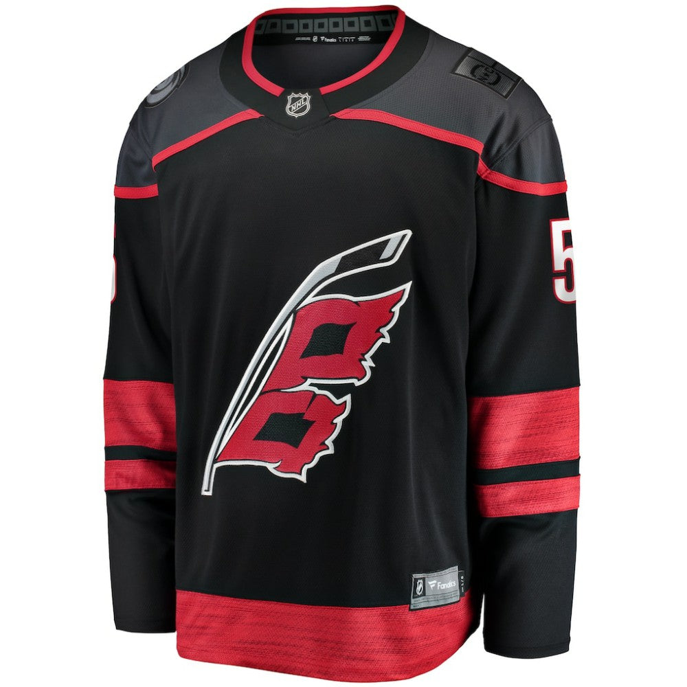 NHL Black Jalen Chatfield Carolina Hurricanes Fanatics Home Premier Breakaway Player Jersey