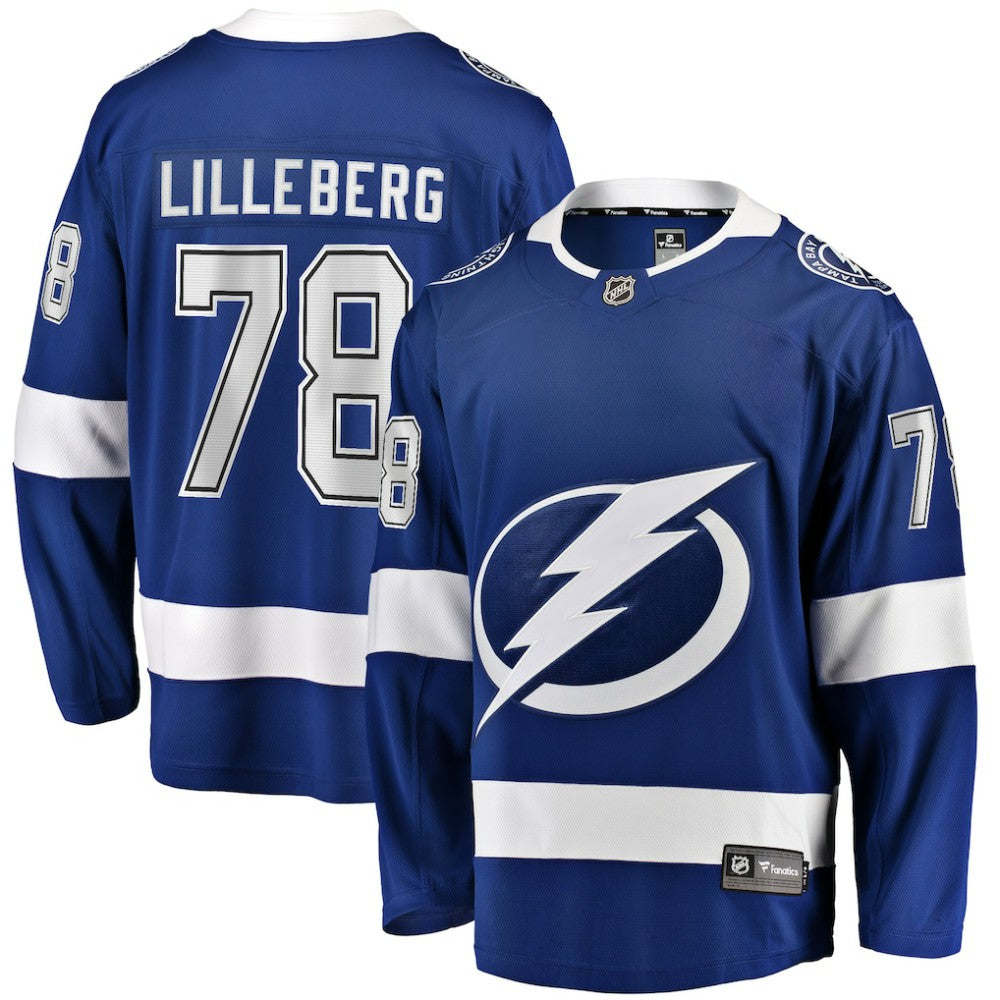NHL Blue Emil Lilleberg Tampa Bay Lightning Fanatics Home Premier Breakaway Player Jersey