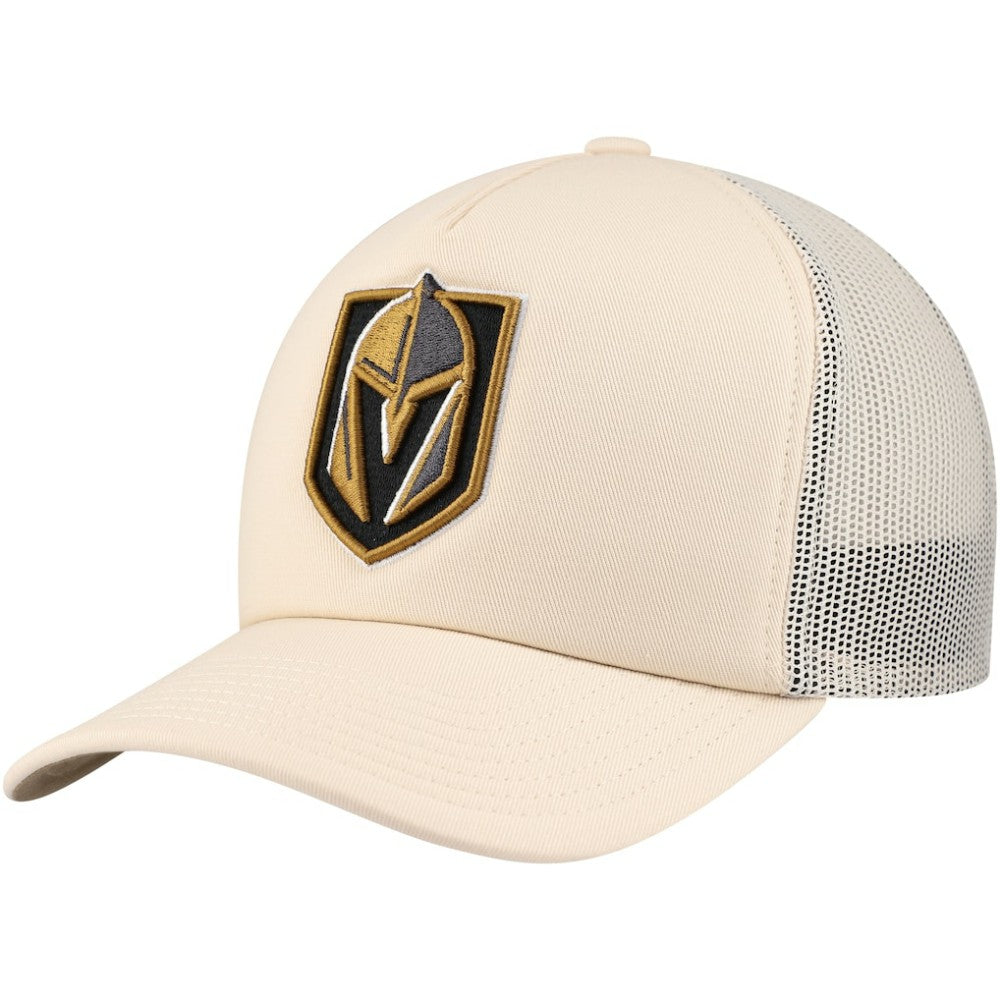 NHL Cream Vegas Golden Knights Mitchell & Ness Foam Front Trucker Adjustable Hat
