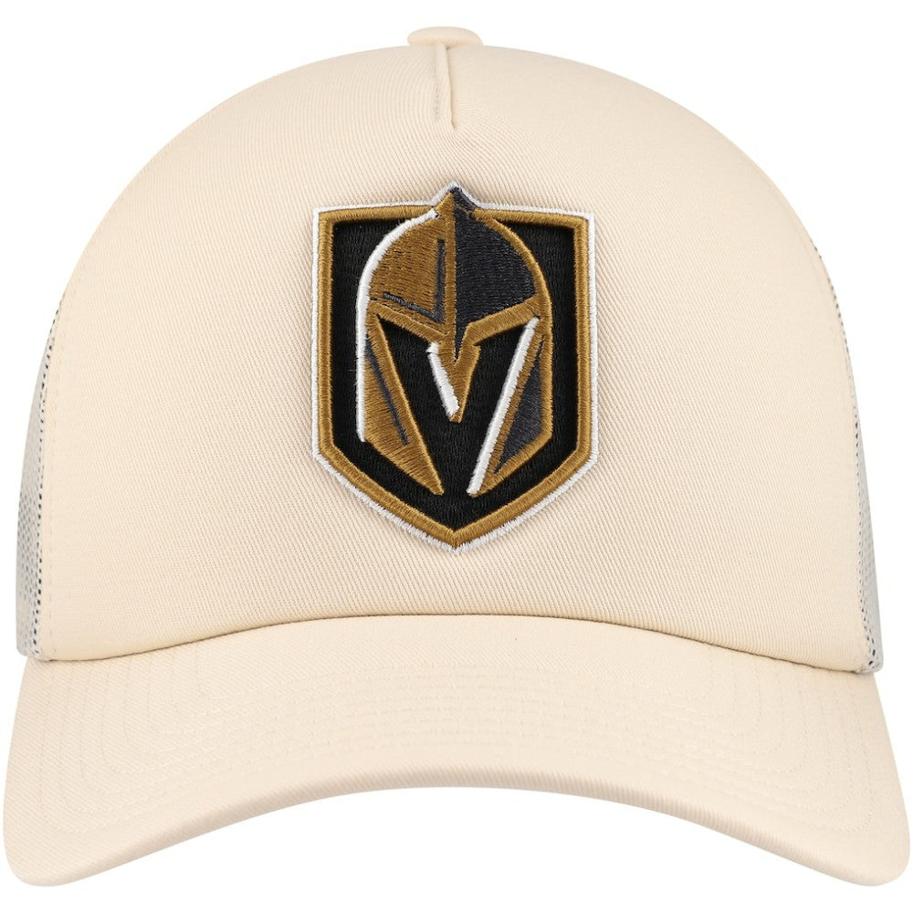 NHL Cream Vegas Golden Knights Mitchell & Ness Foam Front Trucker Adjustable Hat