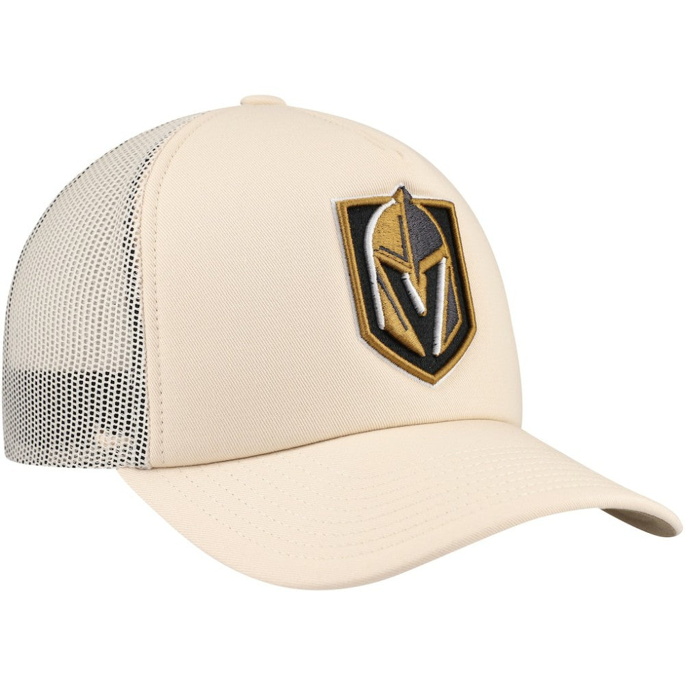 NHL Cream Vegas Golden Knights Mitchell & Ness Foam Front Trucker Adjustable Hat