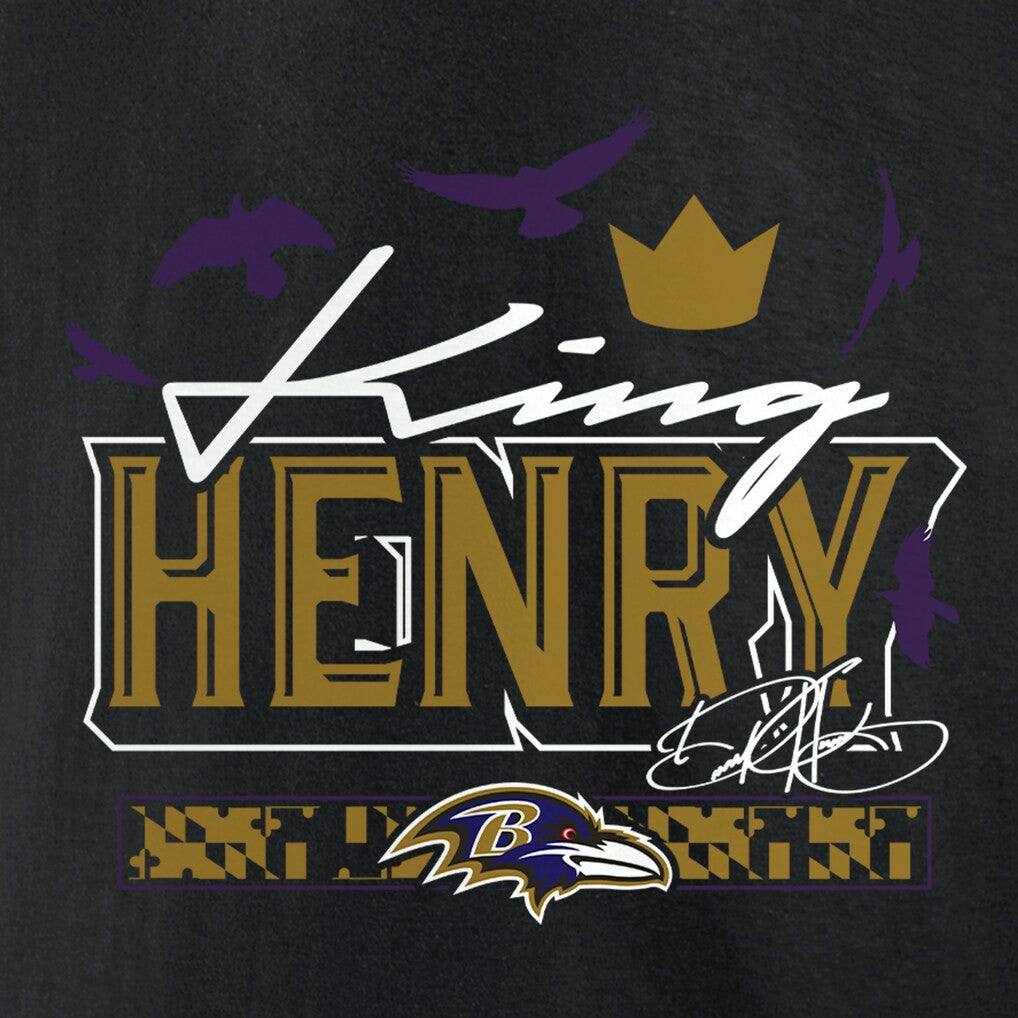 Derrick Henry  King Henry's Crown T-Shirt - Baltimore Ravens