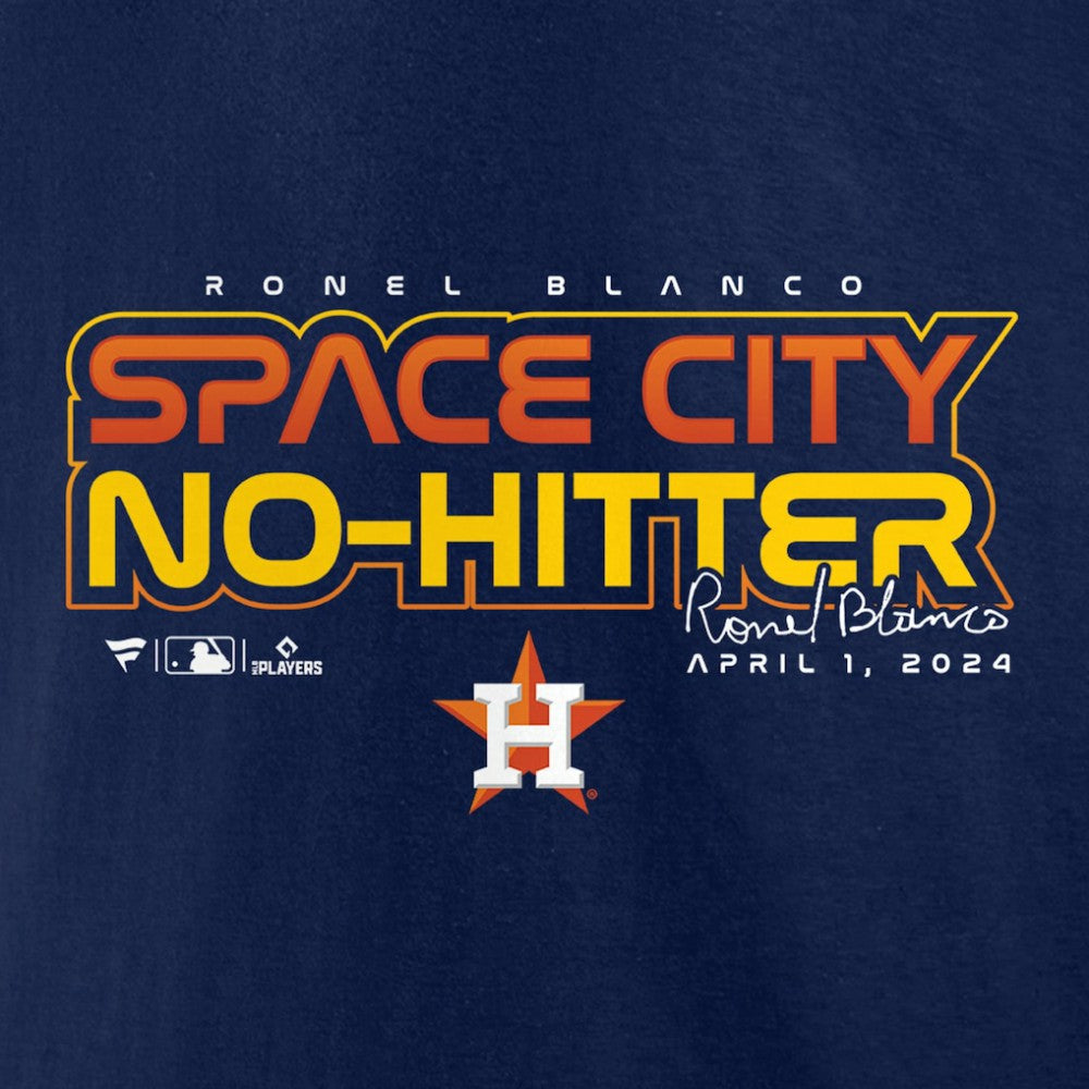 MLB Ronel Blanco Houston Astros  Space City No-Hitter T-Shirt – Navy