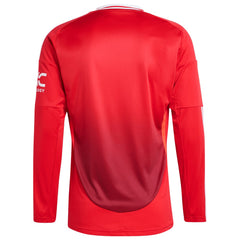 Manchester United 2024/25 Home Long Sleeve Replica Jersey - Adidas Red
