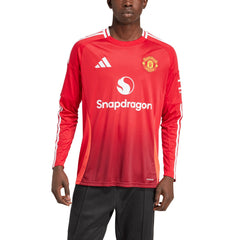 Manchester United 2024/25 Home Long Sleeve Replica Jersey - Adidas Red