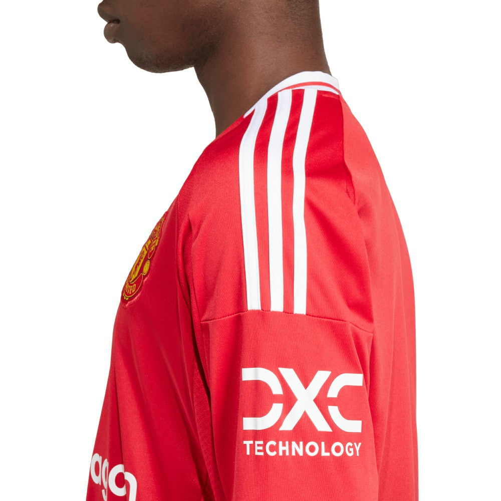 Manchester United 2024/25 Home Long Sleeve Replica Jersey - Adidas Red