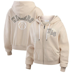 NBA Washington Wizards WEAR by Erin Andrews Women's Tonal Felt Patch Full-Zip Hoodie