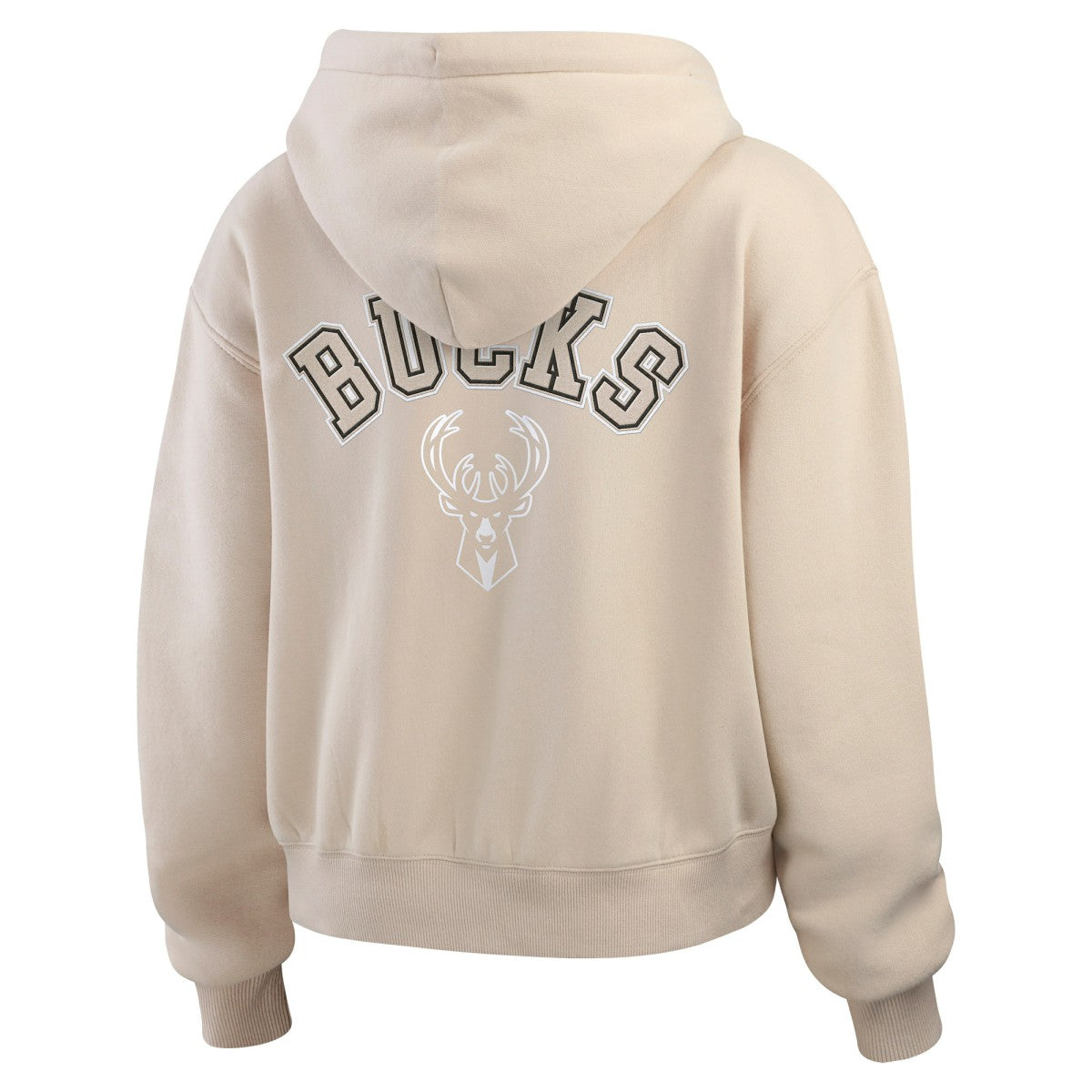 NBA Milwaukee Bucks WEAR by Erin Andrews Women's Tonal Felt Patch Full-Zip Hoodie