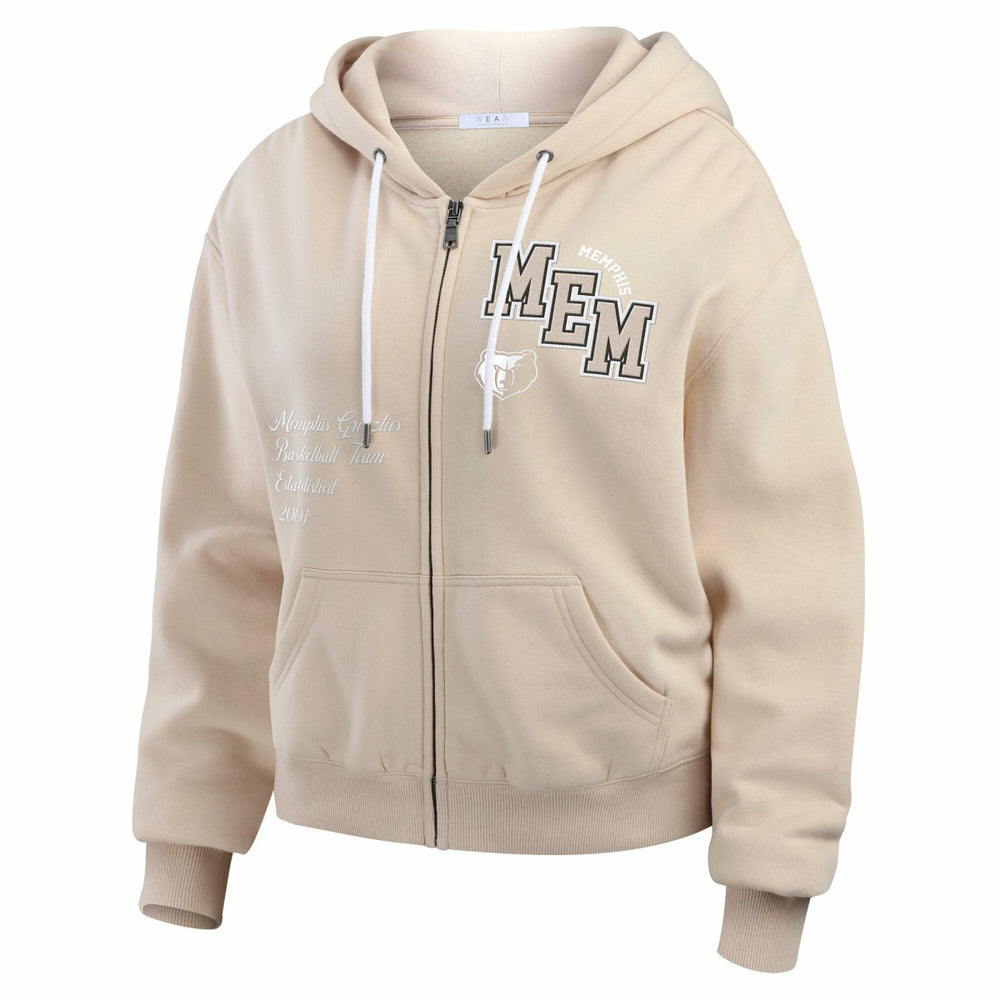 NBA Memphis Grizzlies WEAR by Erin Andrews Women's Plus Size Tonal Felt Patch Full-Zip Hoodie