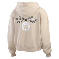 NBA Boston Celtics WEAR by Erin Andrews Women's Plus Size Tonal Felt Patch Full-Zip Hoodie