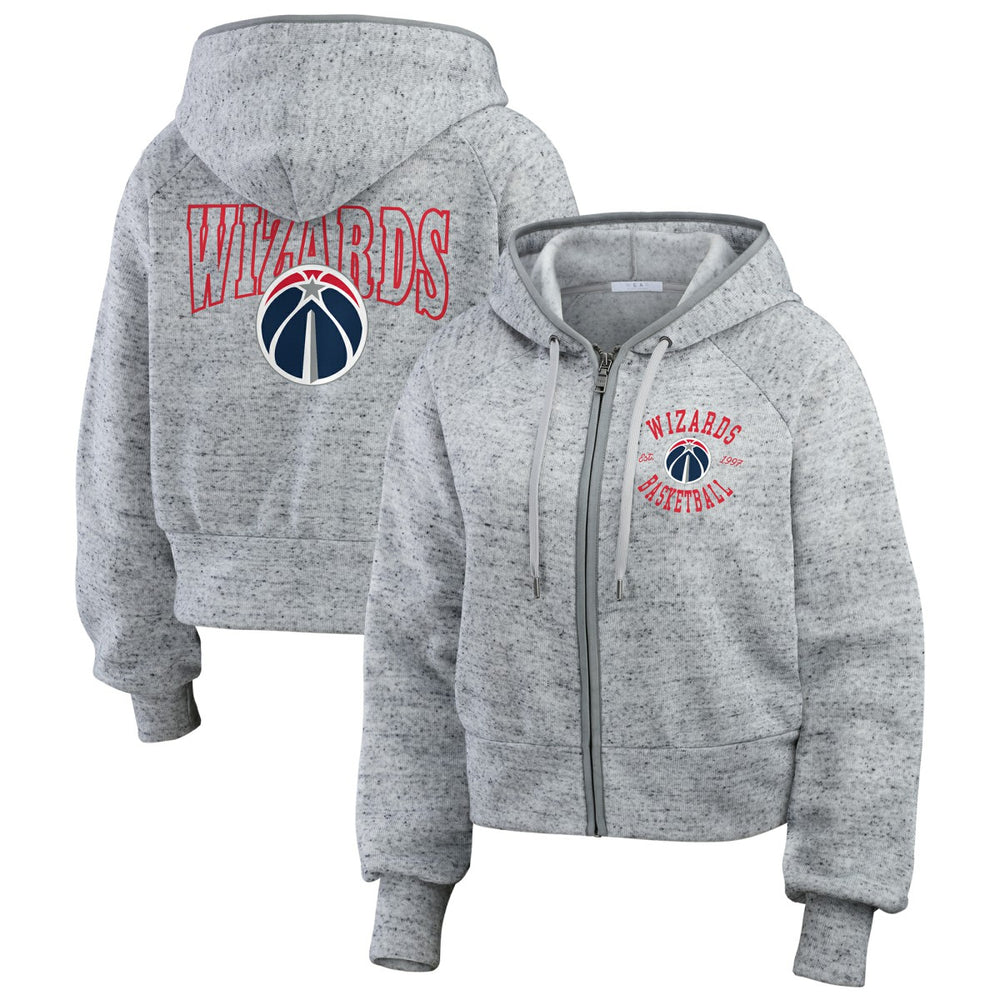 NBA Washington Wizards WEAR by Erin Andrews Women's Speckled Radiator Full-Zip Hoodie
