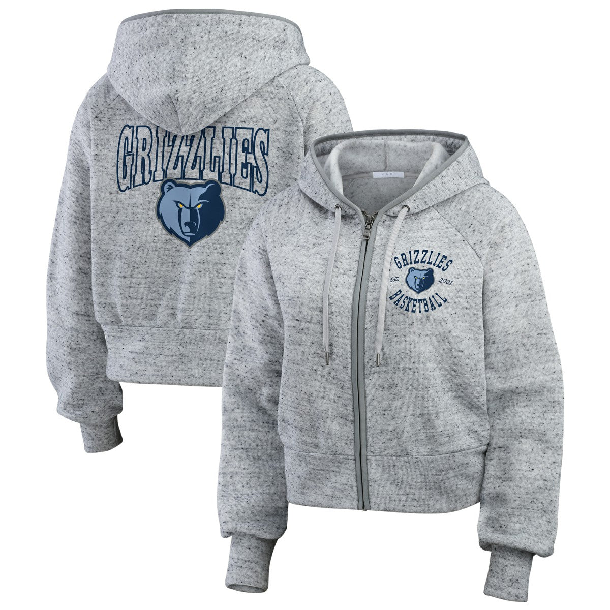 NBA Memphis Grizzlies WEAR by Erin Andrews Women's Speckled Radiator Full-Zip Hoodie