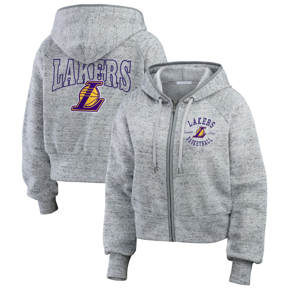 NBA Los Angeles Lakers WEAR by Erin Andrews Women's Speckled Radiator Full-Zip Hoodie
