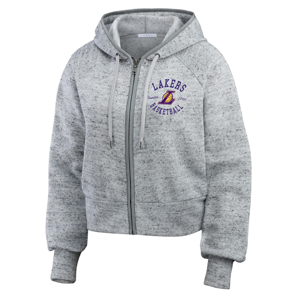 NBA Los Angeles Lakers WEAR by Erin Andrews Women's Speckled Radiator Full-Zip Hoodie