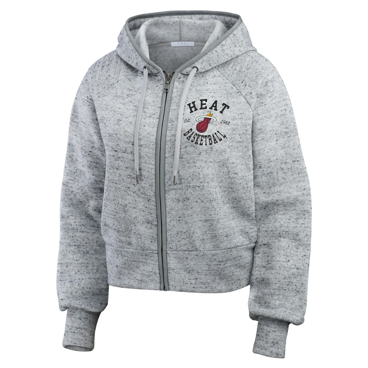 NBA Miami Heat WEAR by Erin Andrews Women's Speckled Radiator Full-Zip Hoodie