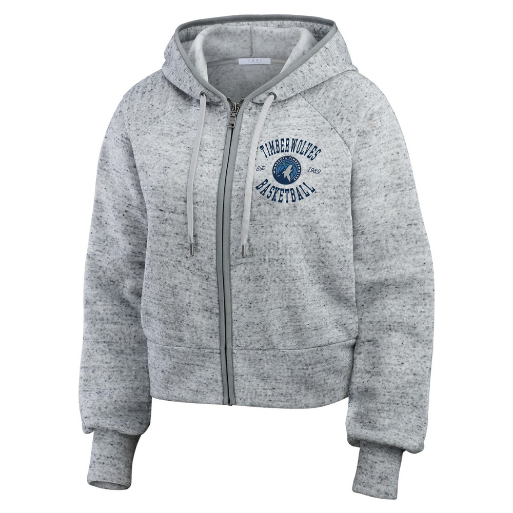 NBA Minnesota Timberwolves WEAR by Erin Andrews Women's Speckled Radiator Full-Zip Hoodie
