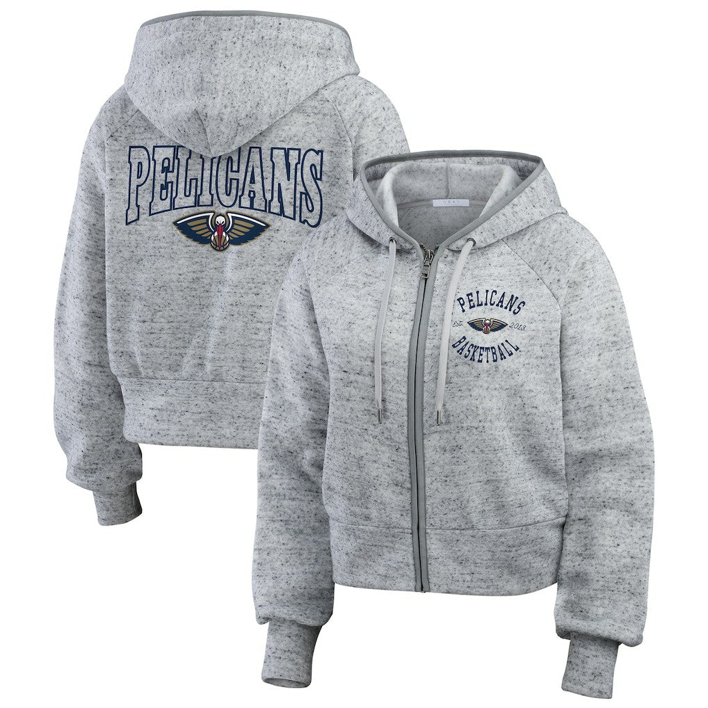 NBA New Orleans Pelicans WEAR by Erin Andrews Women's Speckled Radiator Full-Zip Hoodie