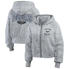 NBA New Orleans Pelicans WEAR by Erin Andrews Women's Speckled Radiator Full-Zip Hoodie