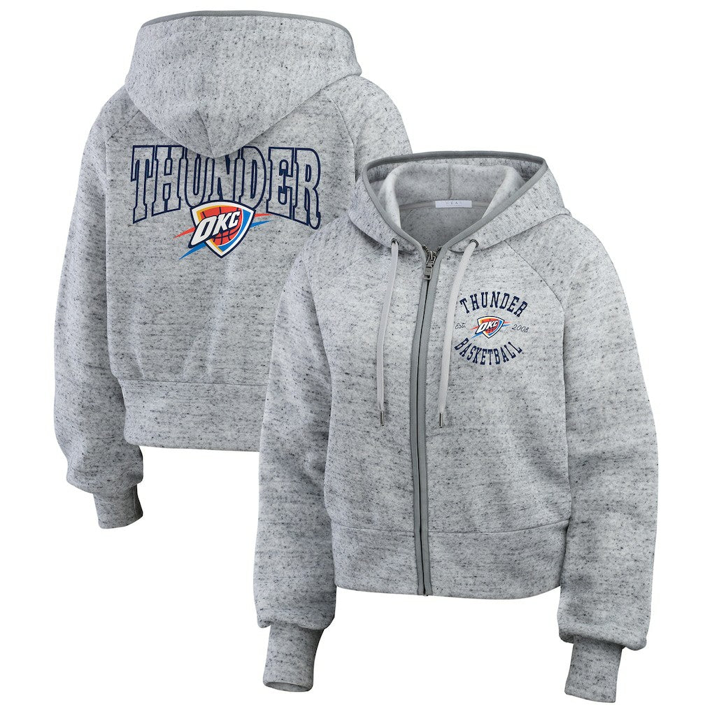 NBA Oklahoma City Thunder WEAR by Erin Andrews Women's Speckled Radiator Full-Zip Hoodie