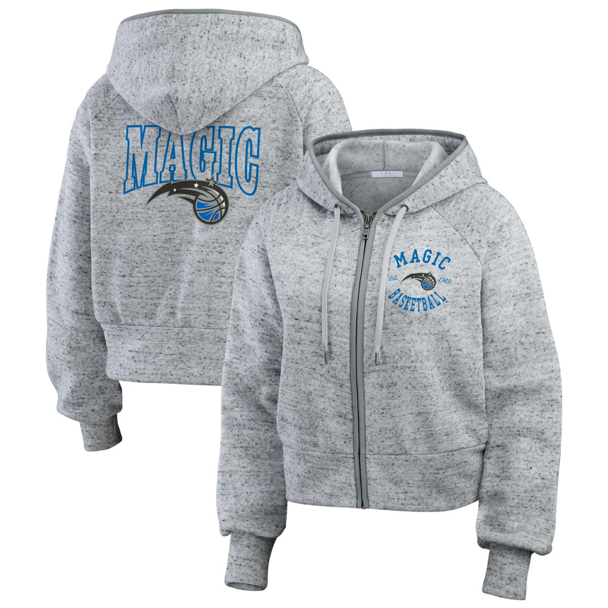 NBA Orlando Magic WEAR by Erin Andrews Women's Speckled Radiator Full-Zip Hoodie