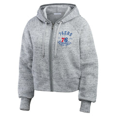NBA Philadelphia 76ers WEAR by Erin Andrews Women's Speckled Radiator Full-Zip Hoodie