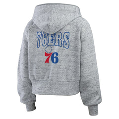 NBA Philadelphia 76ers WEAR by Erin Andrews Women's Speckled Radiator Full-Zip Hoodie