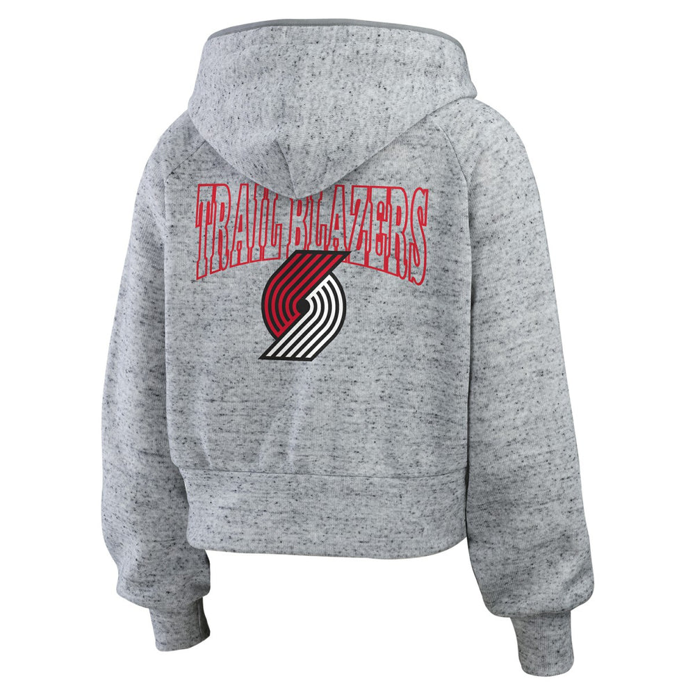 NBA Portland Trail Blazers WEAR by Erin Andrews Women's Speckled Radiator Full-Zip Hoodie