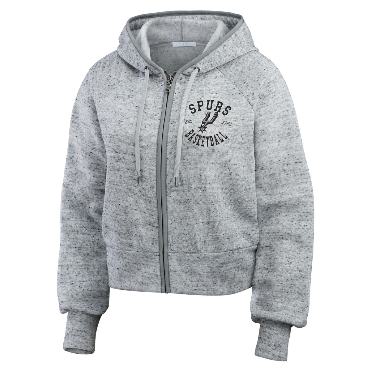 NBA San Antonio Spurs WEAR by Erin Andrews Women's Speckled Radiator Full-Zip Hoodie