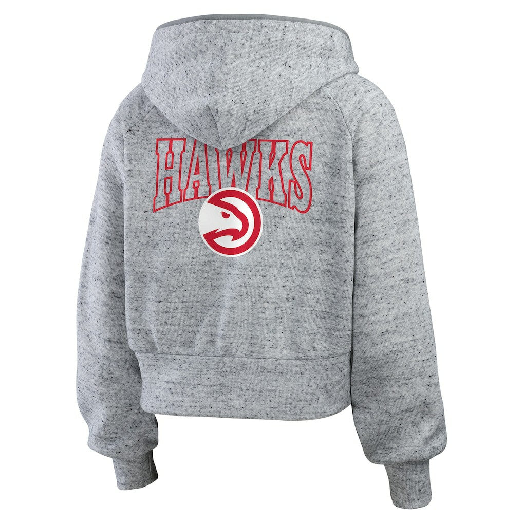 NBA Atlanta Hawks WEAR by Erin Andrews Women's Speckled Radiator Full-Zip Hoodie