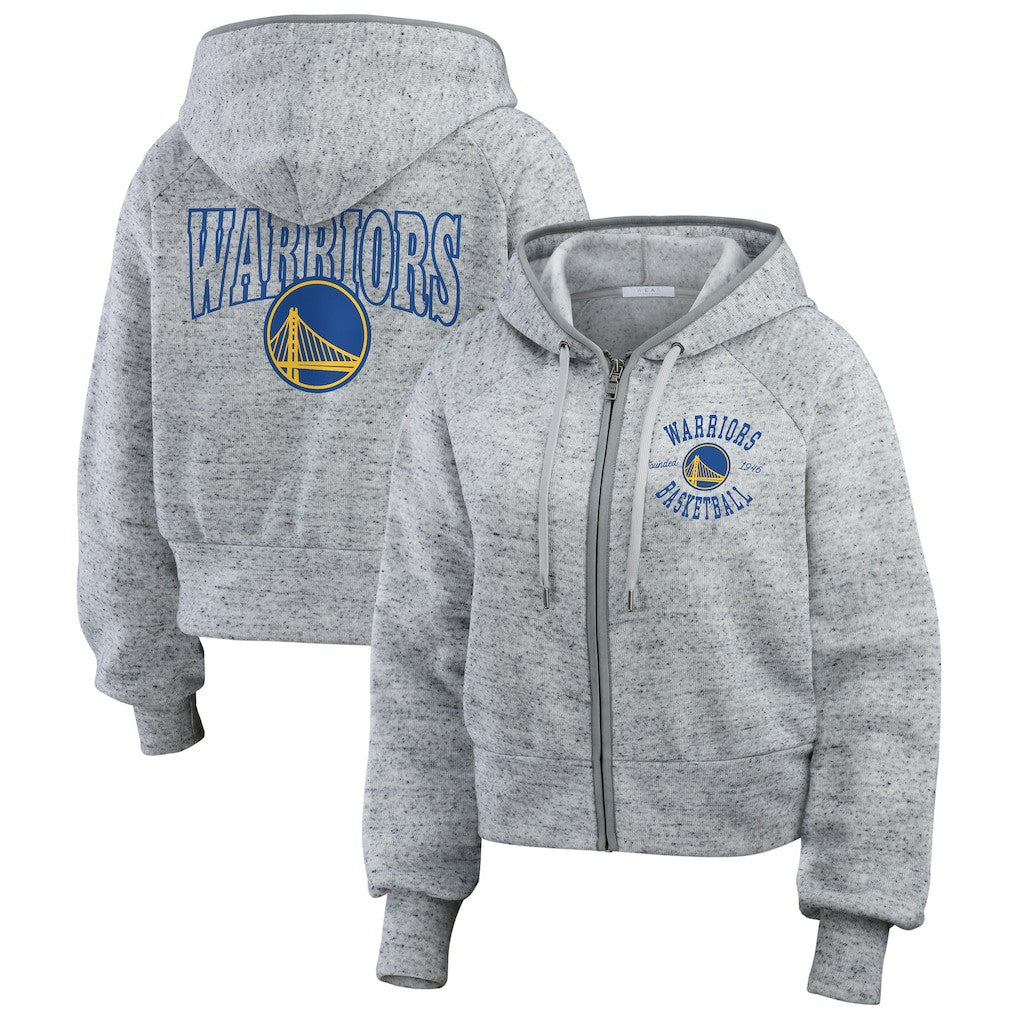 NBA Golden State Warriors WEAR by Erin Andrews Women's Speckled Radiator Full-Zip Hoodie sale