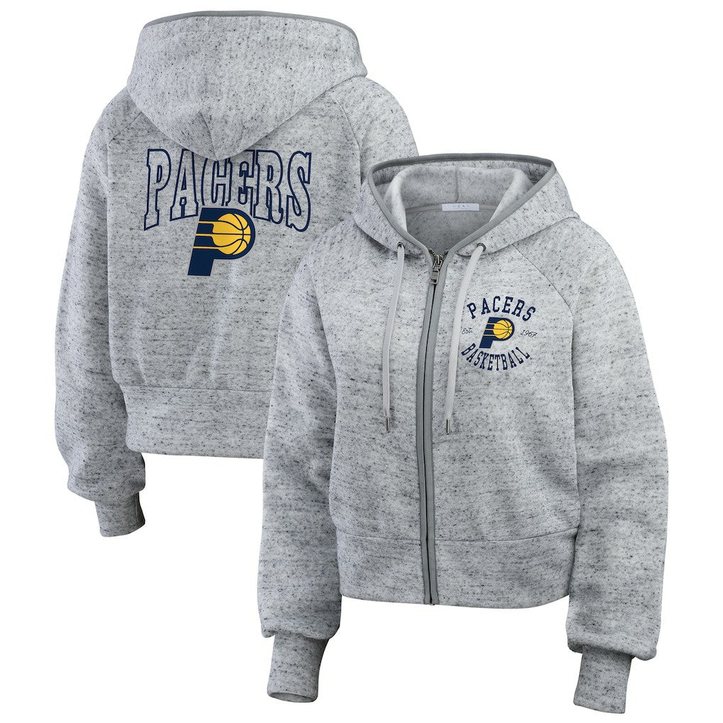 NBA Indiana Pacers WEAR by Erin Andrews Women's Speckled Radiator Full-Zip Hoodie