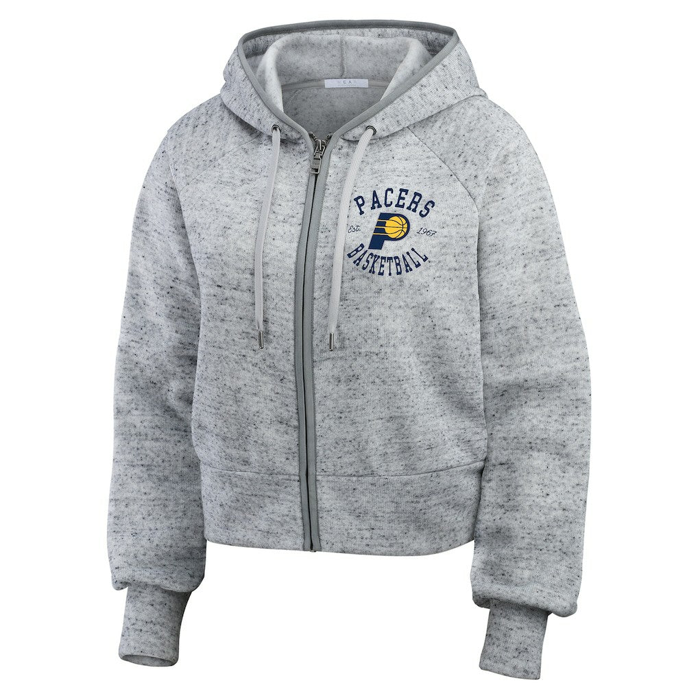NBA Indiana Pacers WEAR by Erin Andrews Women's Speckled Radiator Full-Zip Hoodie