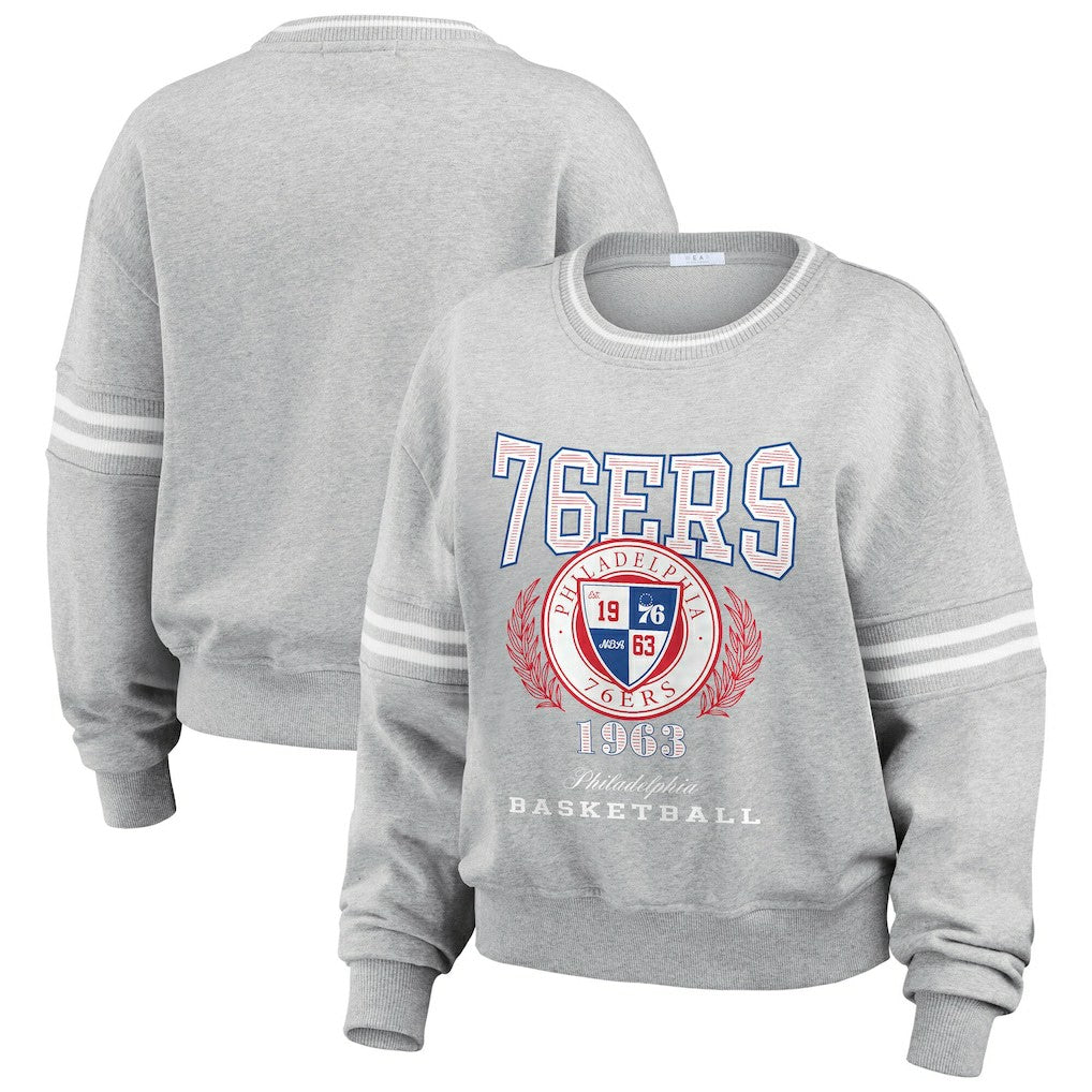 NBA Philadelphia 76ers WEAR by Erin Andrews Women's French Terry Pullover Sweatshirt