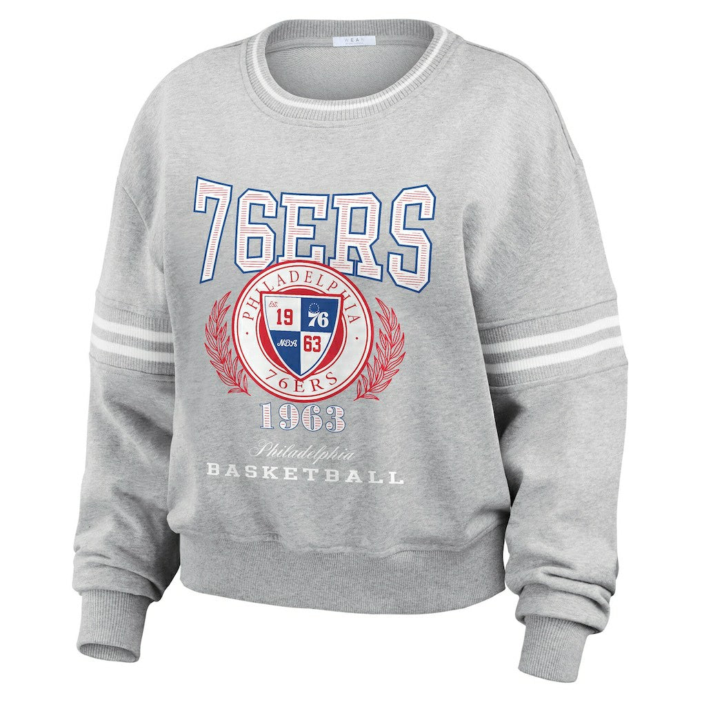 NBA Philadelphia 76ers WEAR by Erin Andrews Women's French Terry Pullover Sweatshirt