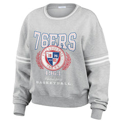NBA Philadelphia 76ers WEAR by Erin Andrews Women's French Terry Pullover Sweatshirt