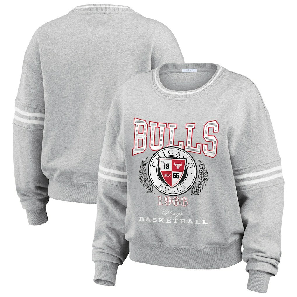 NBA Chicago Bulls WEAR by Erin Andrews Women's French Terry Pullover Sweatshirt