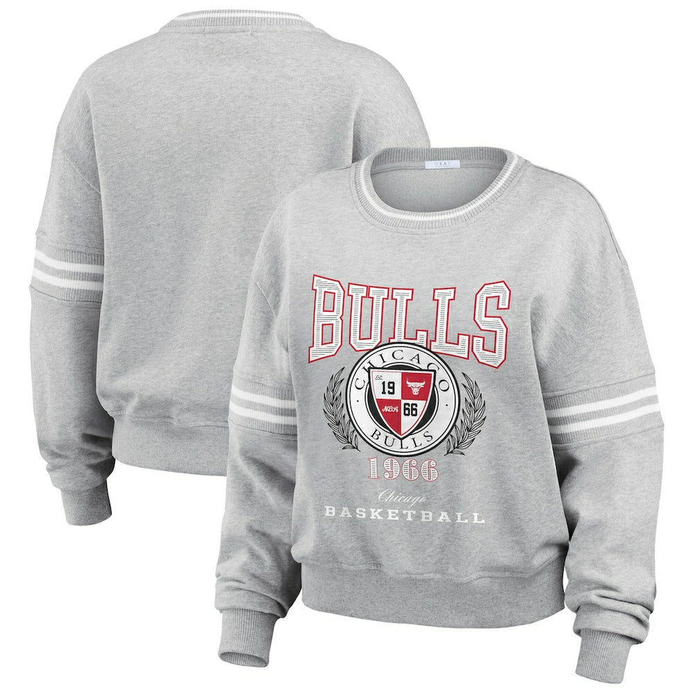 NBA Chicago Bulls WEAR by Erin Andrews Women's French Terry Pullover Sweatshirt