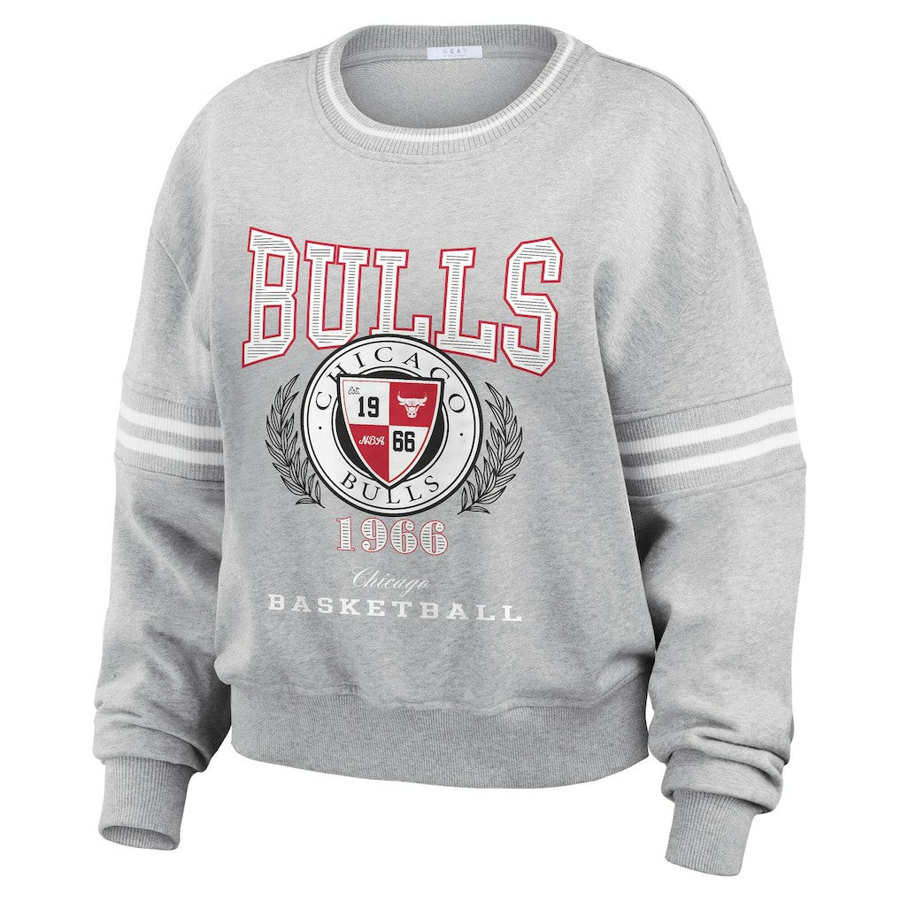 NBA Chicago Bulls WEAR by Erin Andrews Women's French Terry Pullover Sweatshirt