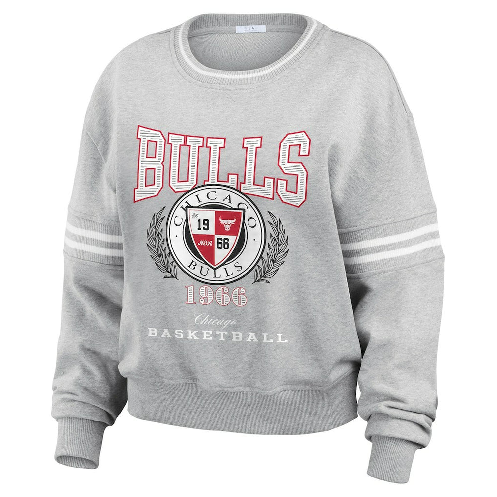 NBA Chicago Bulls WEAR by Erin Andrews Women's French Terry Pullover Sweatshirt
