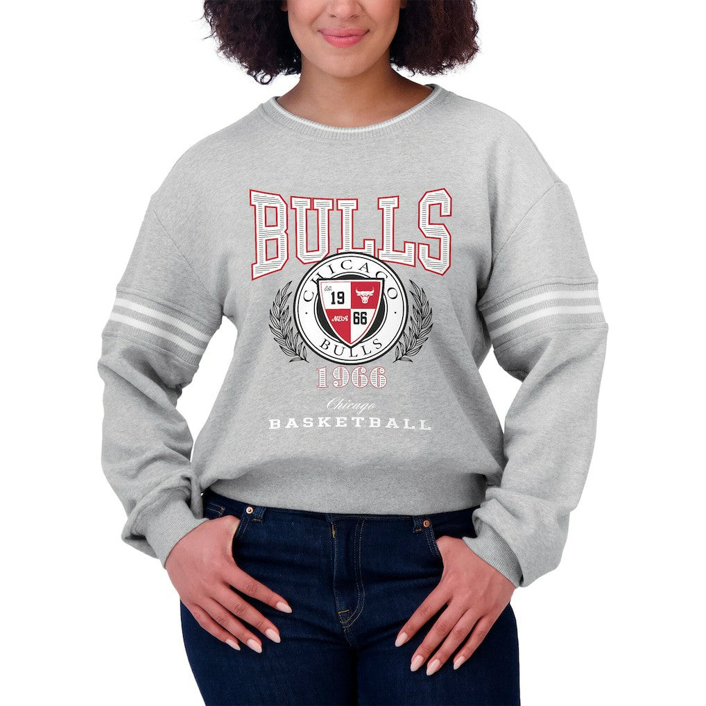 NBA Chicago Bulls WEAR by Erin Andrews Women's French Terry Pullover Sweatshirt