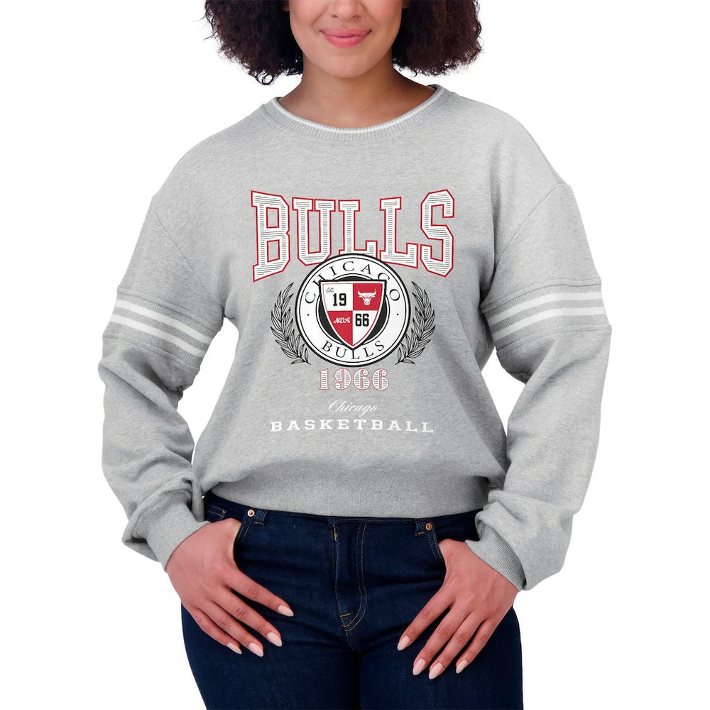 NBA Chicago Bulls WEAR by Erin Andrews Women's French Terry Pullover Sweatshirt