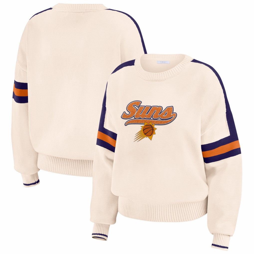 NBA Phoenix Suns WEAR by Erin Andrews Women's Stripe Pullover Sweater