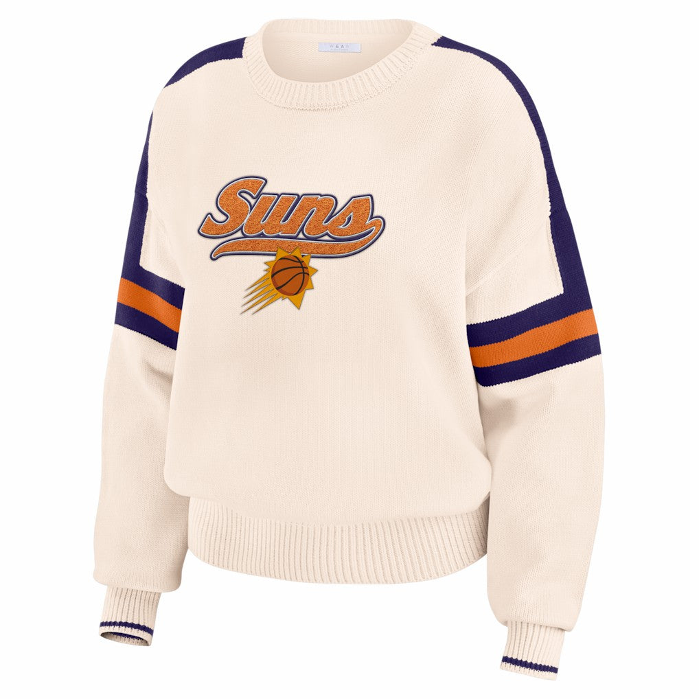 NBA Phoenix Suns WEAR by Erin Andrews Women's Stripe Pullover Sweater