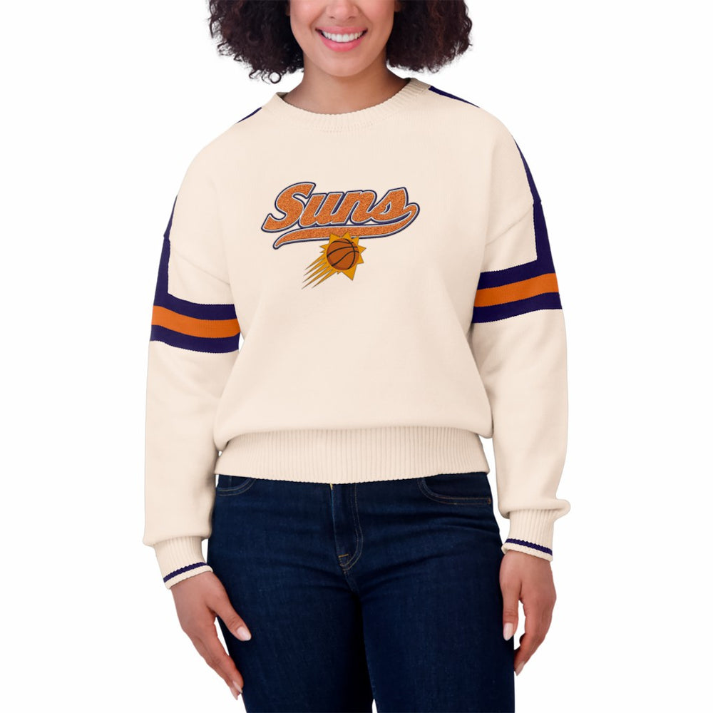 NBA Phoenix Suns WEAR by Erin Andrews Women's Stripe Pullover Sweater