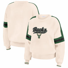 NBA Milwaukee Bucks WEAR by Erin Andrews Women's Stripe Pullover Sweater